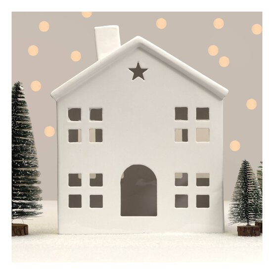 Large Glazed Ceramic House 28cm