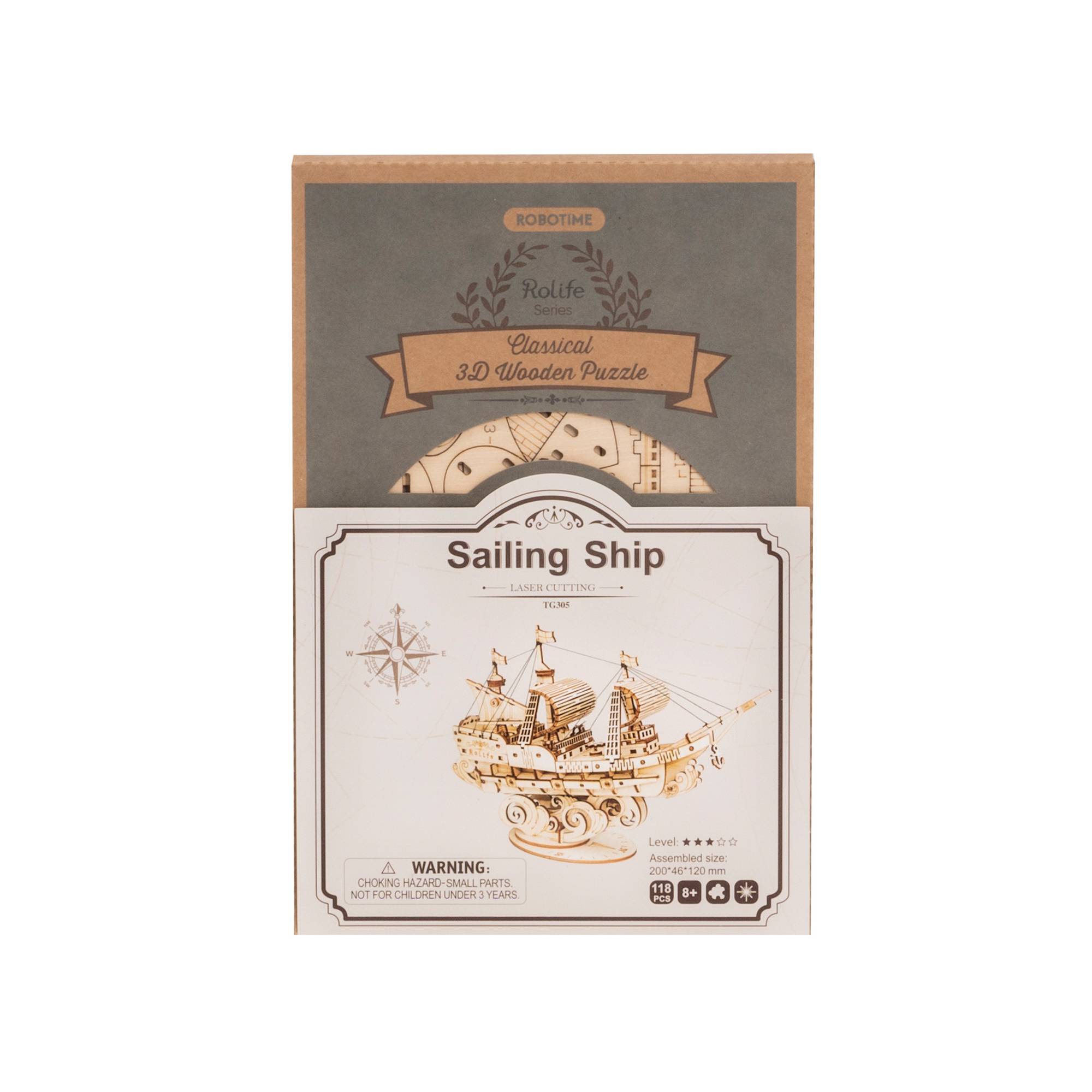 Rolife Sailing Ship 3D Puzzle Kit