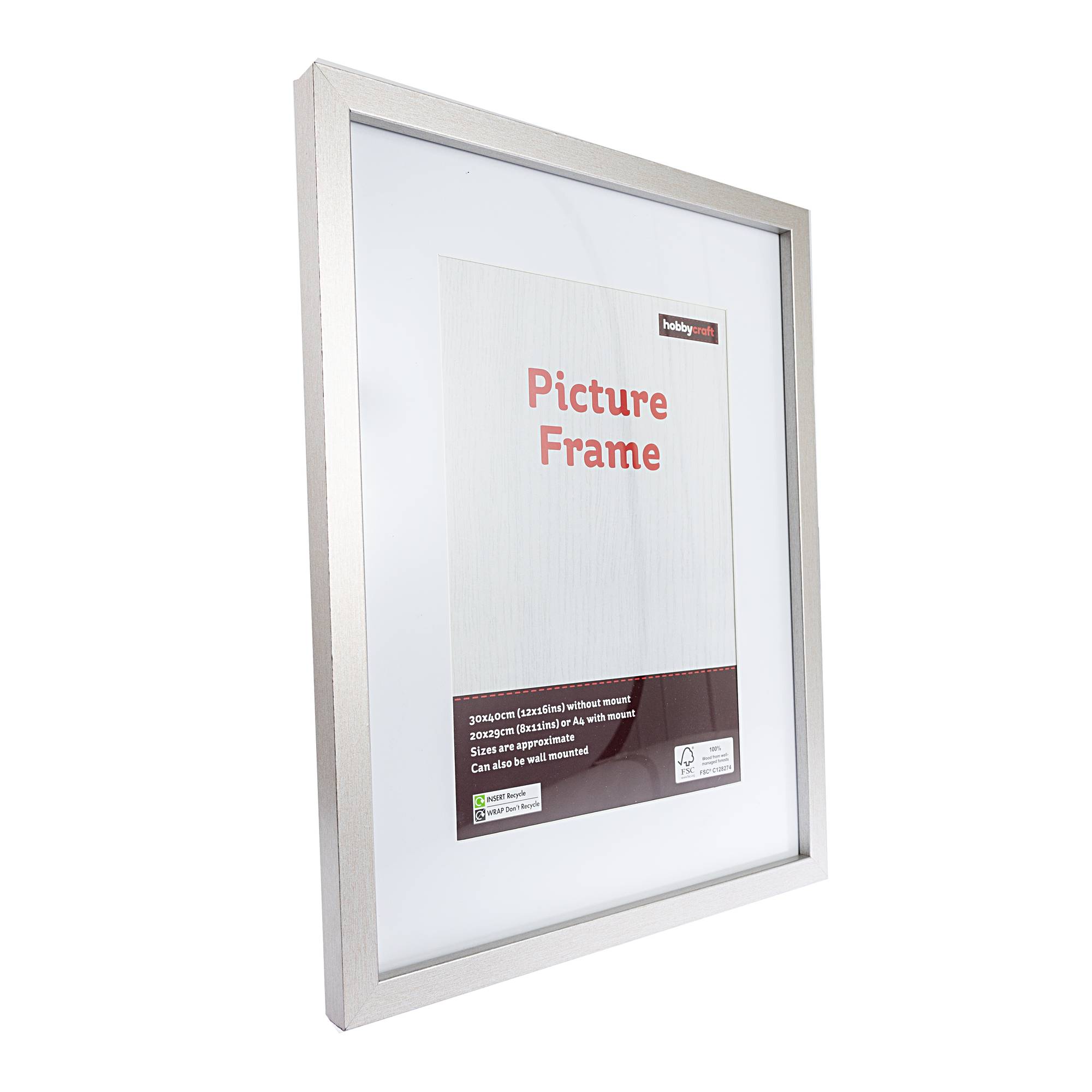 Metallic Silver Picture Frame 30cm x 40cm