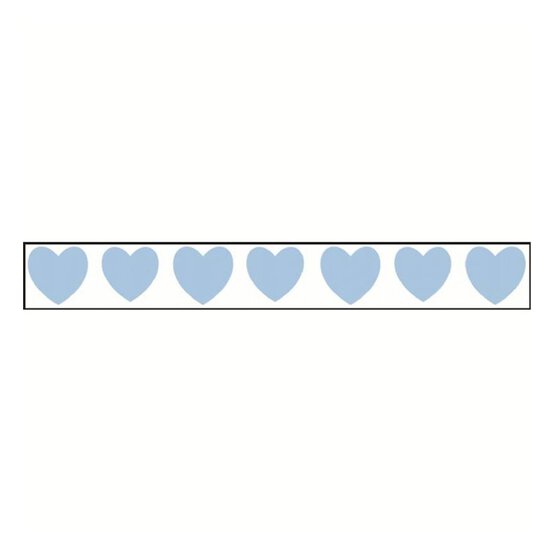 Baby Blue Heart Ribbon 16mm x 4m