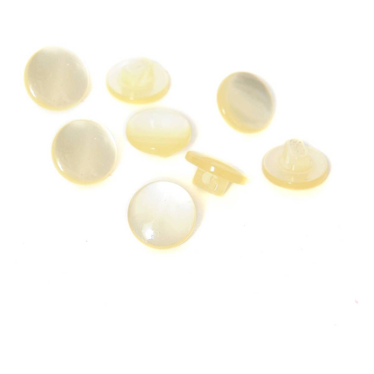 Hemline Cream Basic Knitwear Button 8 Pack
