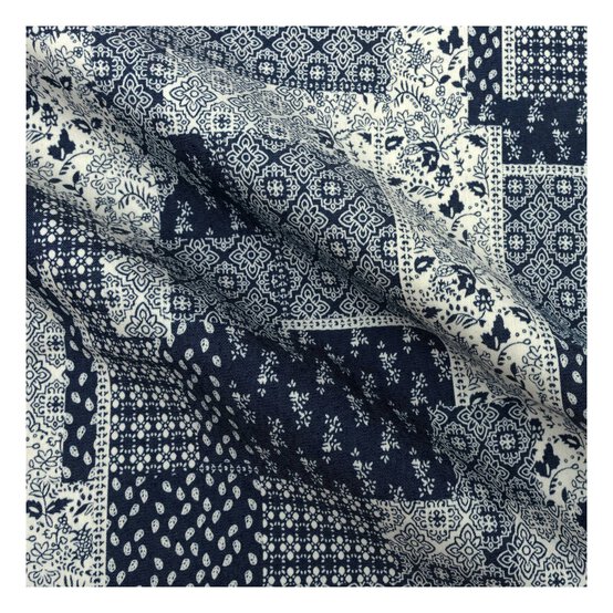 Patchwork Printed Chambray Fabric by the Metre