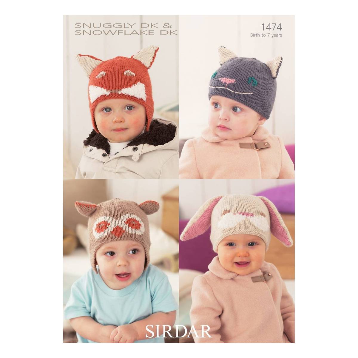 Sirdar Snuggly and Snowflake DK Hats Digital Pattern 1474