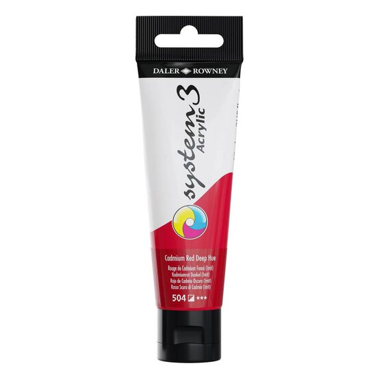 Daler-Rowney System3 Cadmium Red Deep Hue Acrylic Paint 59ml