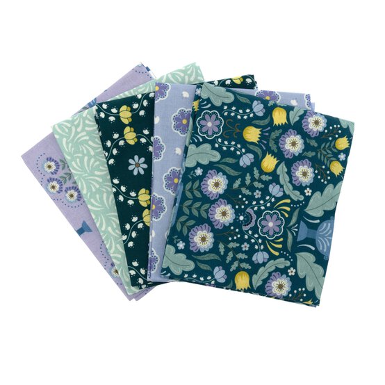 Folk Whisper Cotton Fat Quarters 5 Pack