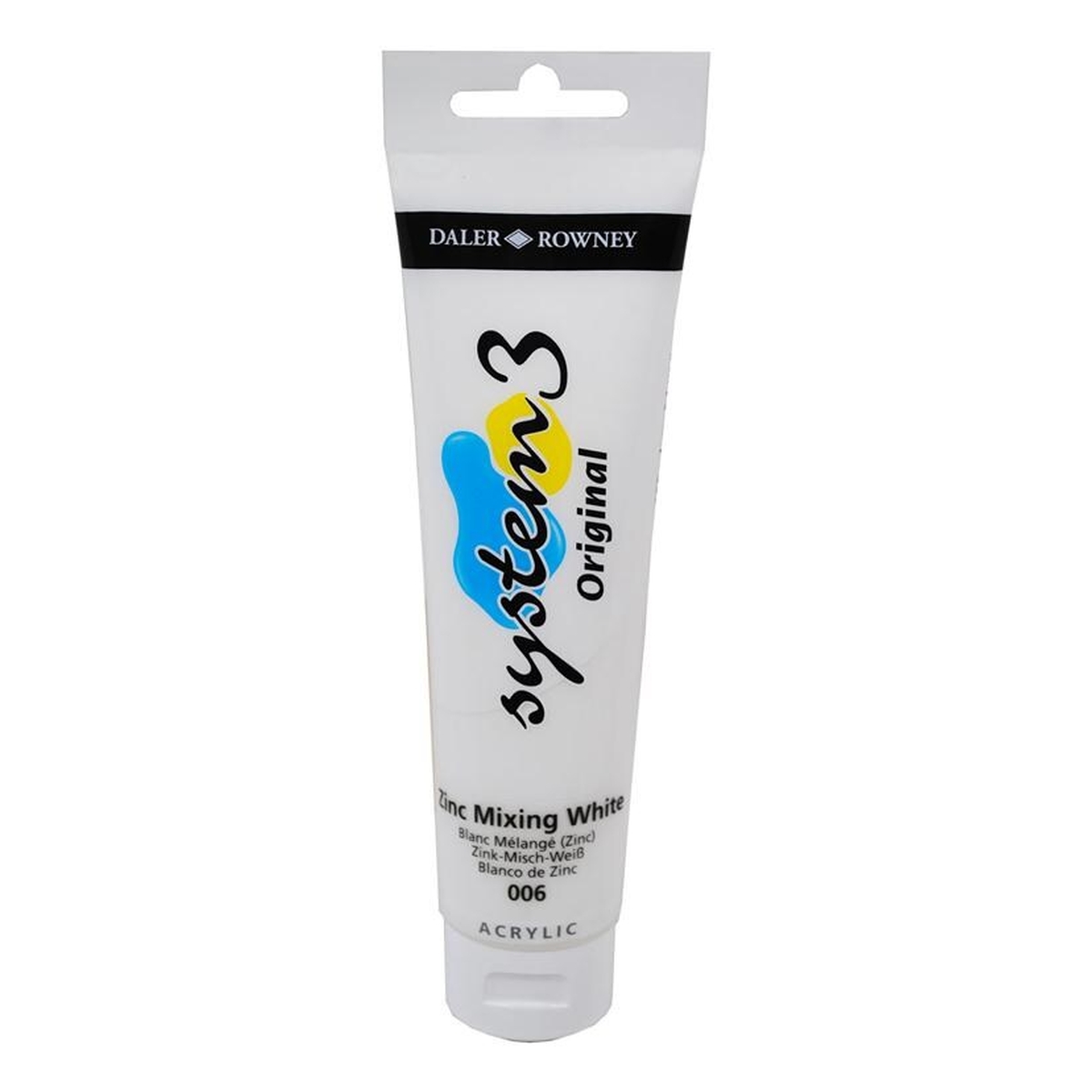 Daler-Rowney System3 Zinc Mixing White Acrylic Paint 150ml