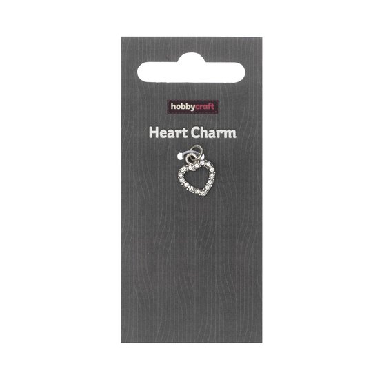 Diamante Heart Charm