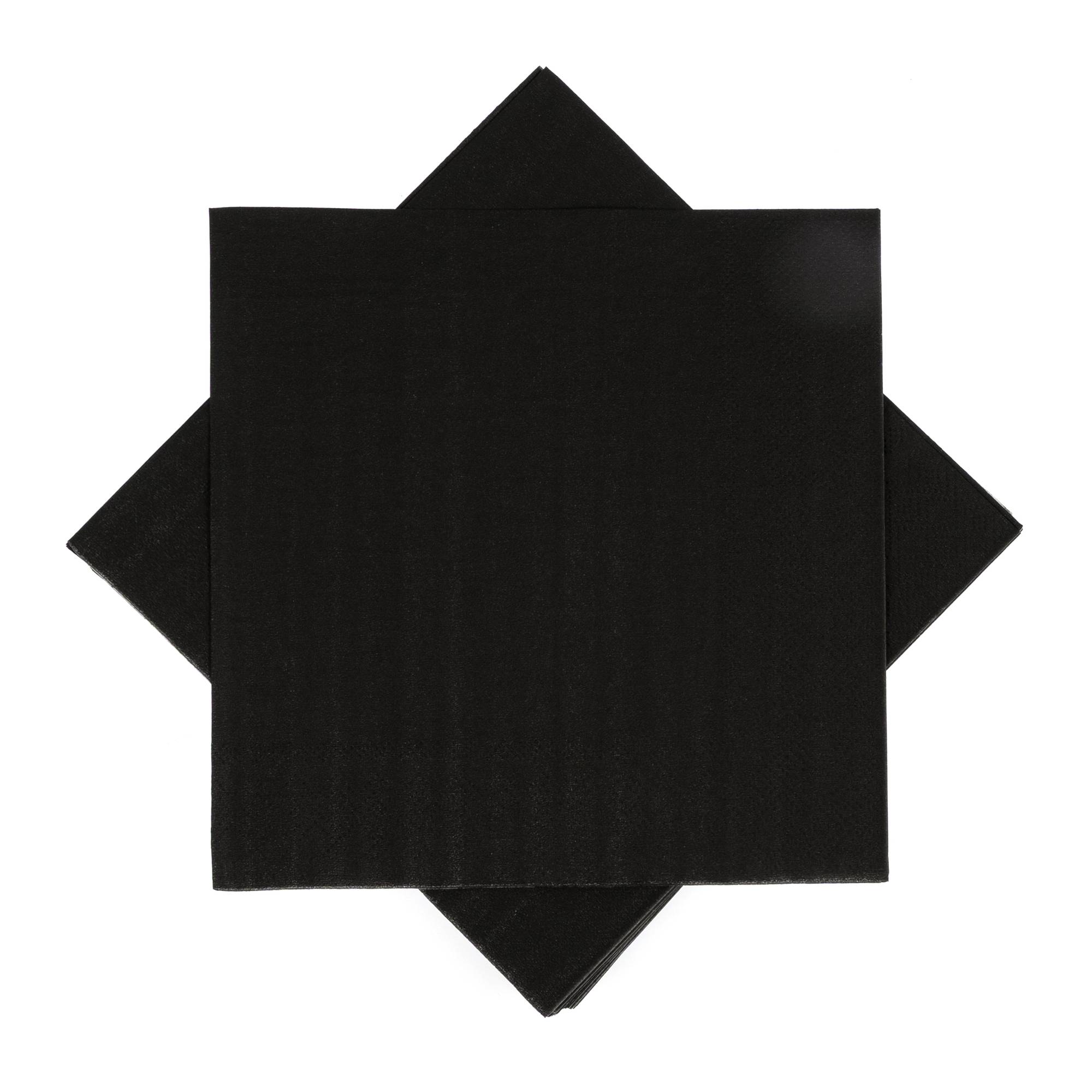Midnight Black Napkins 20 Pack