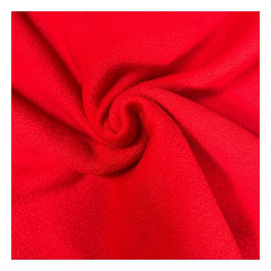 Red Polar Fleece Fabric by the Metre