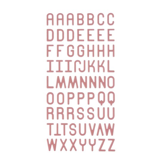 Pink Puffy Alphabet Stickers
