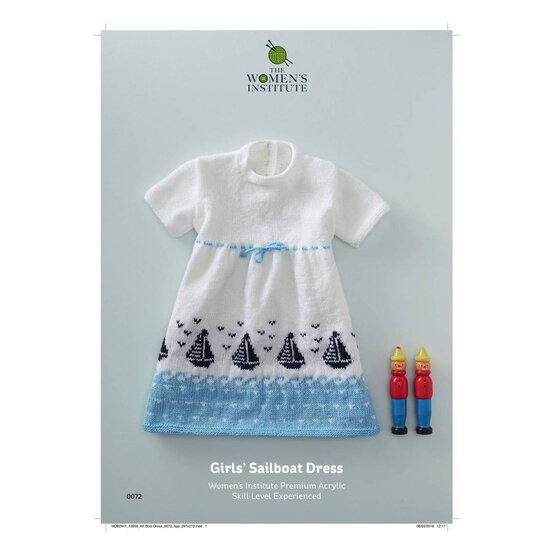 Women's Institute Vintage Girls' Sailboat Dress Digital Pattern 0072