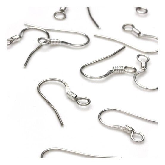 Beads Unlimited Sterling Silver Long Ballwire Fish Hooks 2 Pack