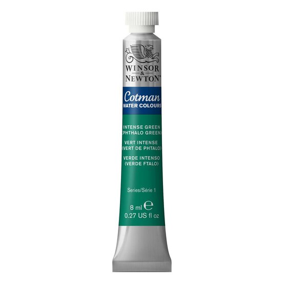 Winsor & Newton Intense Green Cotman Watercolour Tube 8ml