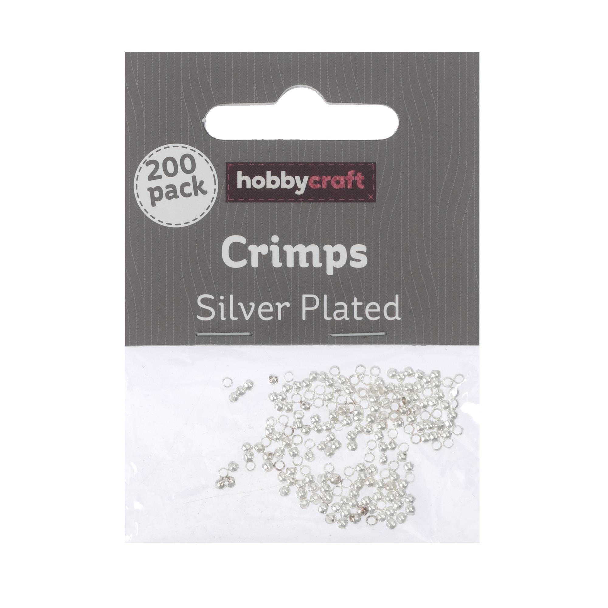 Silver Plated Crimps 2mm 200 Pack