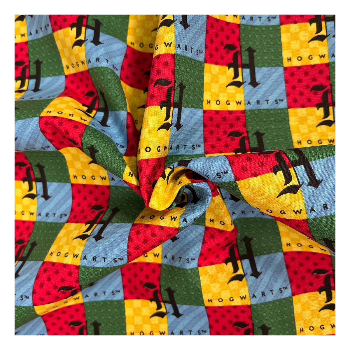 Hogwarts Check Cotton Fabric by the Metre