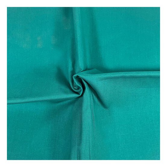 Dark Cyan Organic Premium Cotton Fabric by the Metre