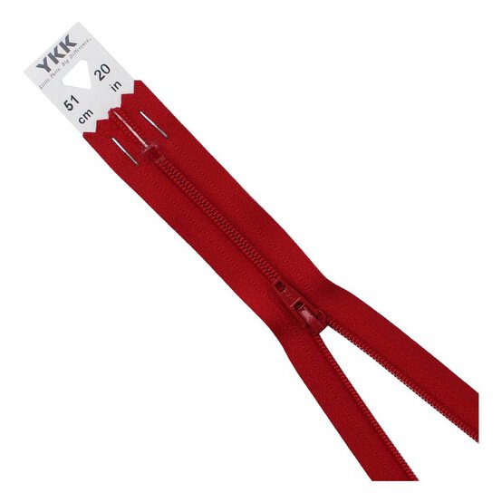 YKK Red Dress and Skirt Zip 51cm