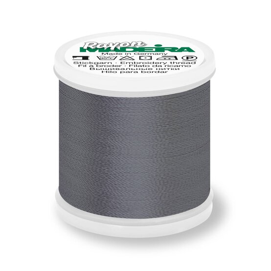 Madeira Gunmetal Grey Rayon 40 Thread 200m (1164)