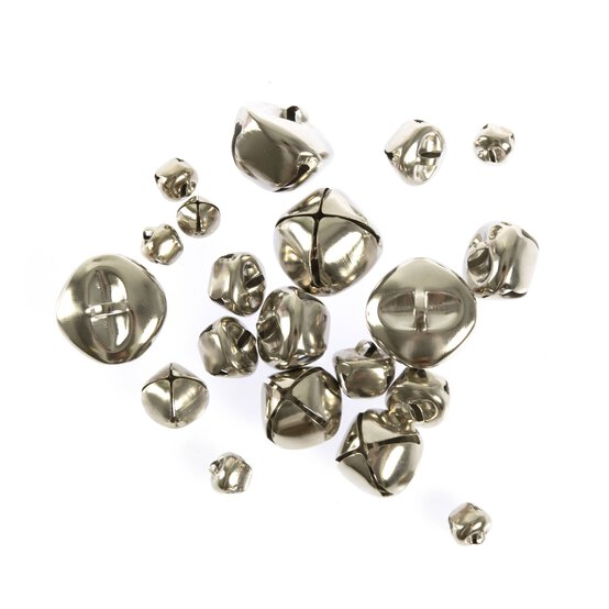 Silver Jingle Bells 20 Pack