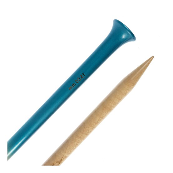 Knitcraft Wooden Knitting Needles 15mm x 40cm