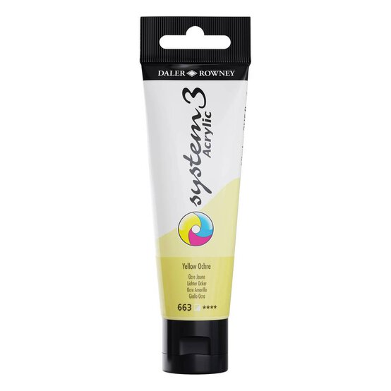 Daler-Rowney System3 Yellow Ochre Acrylic Paint 59ml