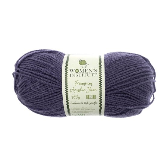Women's Institute Dark Lilac Premium Acrylic Yarn 100g