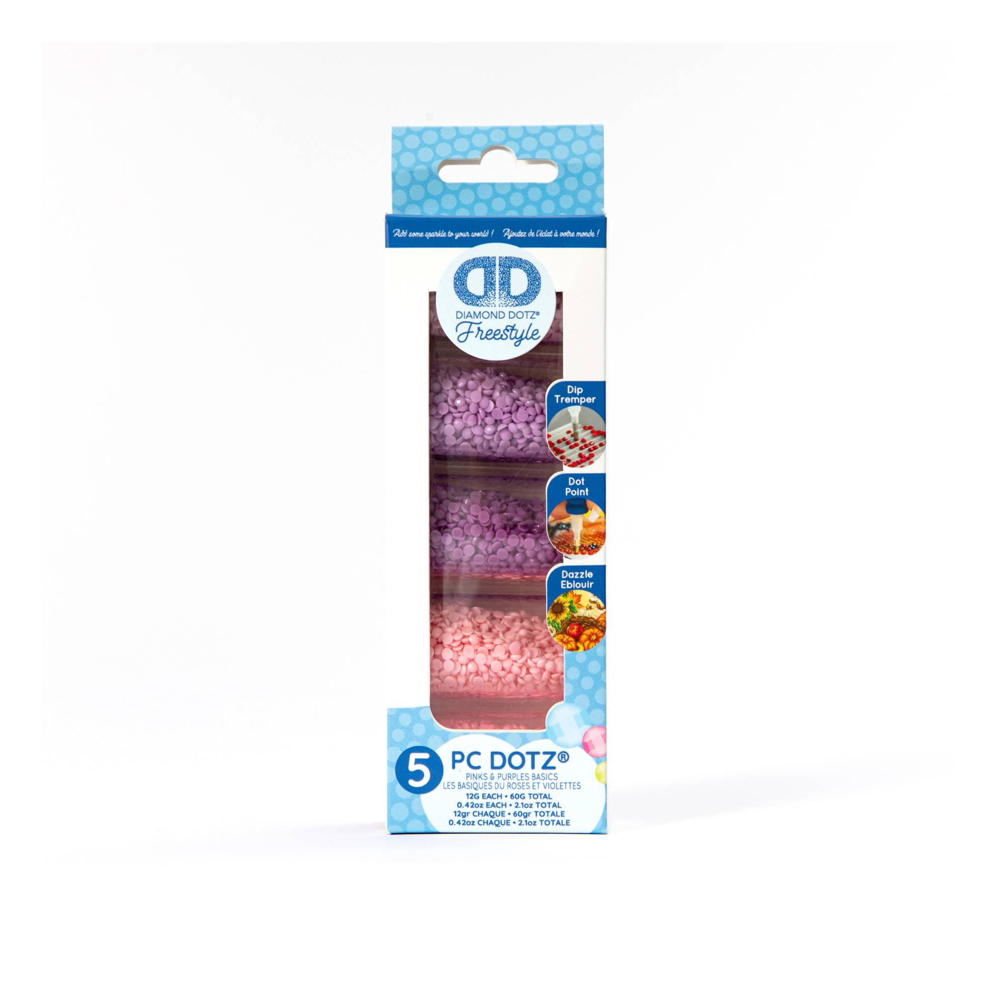 Diamond Dotz Purple and Pink Freestyle Dotz 5 Pack