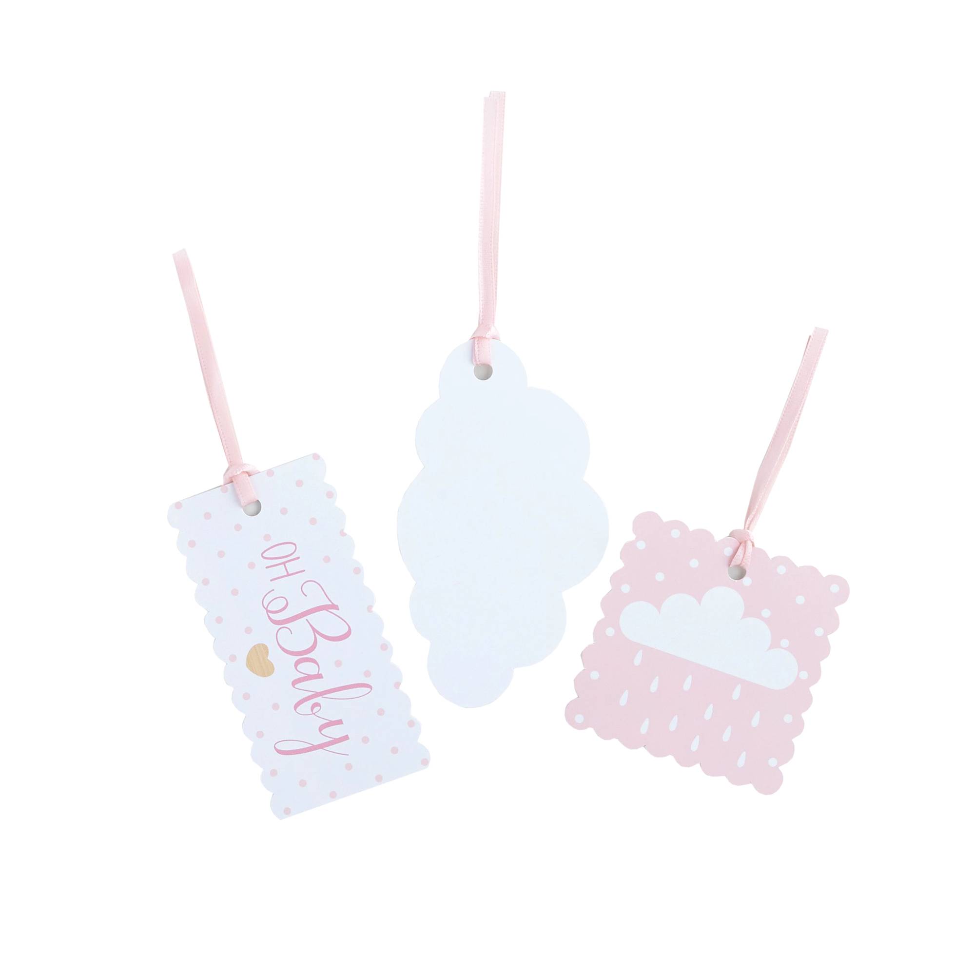 Pink Baby Shower Gift Tags 3 Pack