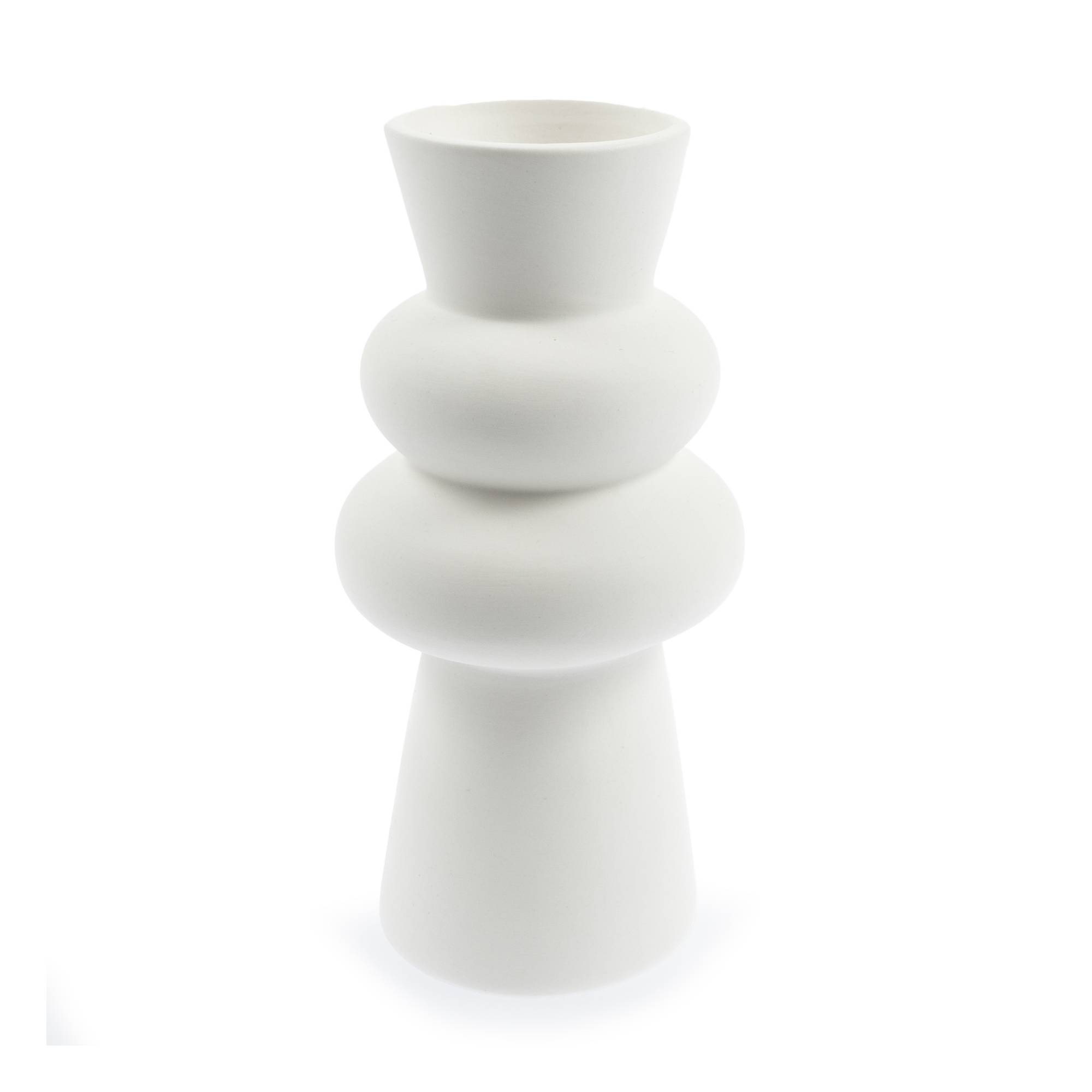 Ceramic Curved Vase 8cm x 17cm