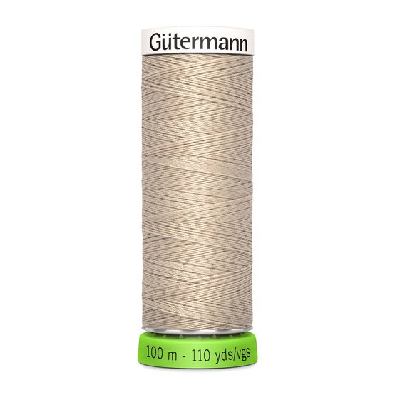 Gutermann Beige Sew All Recycled rPET Thread 100m (722)