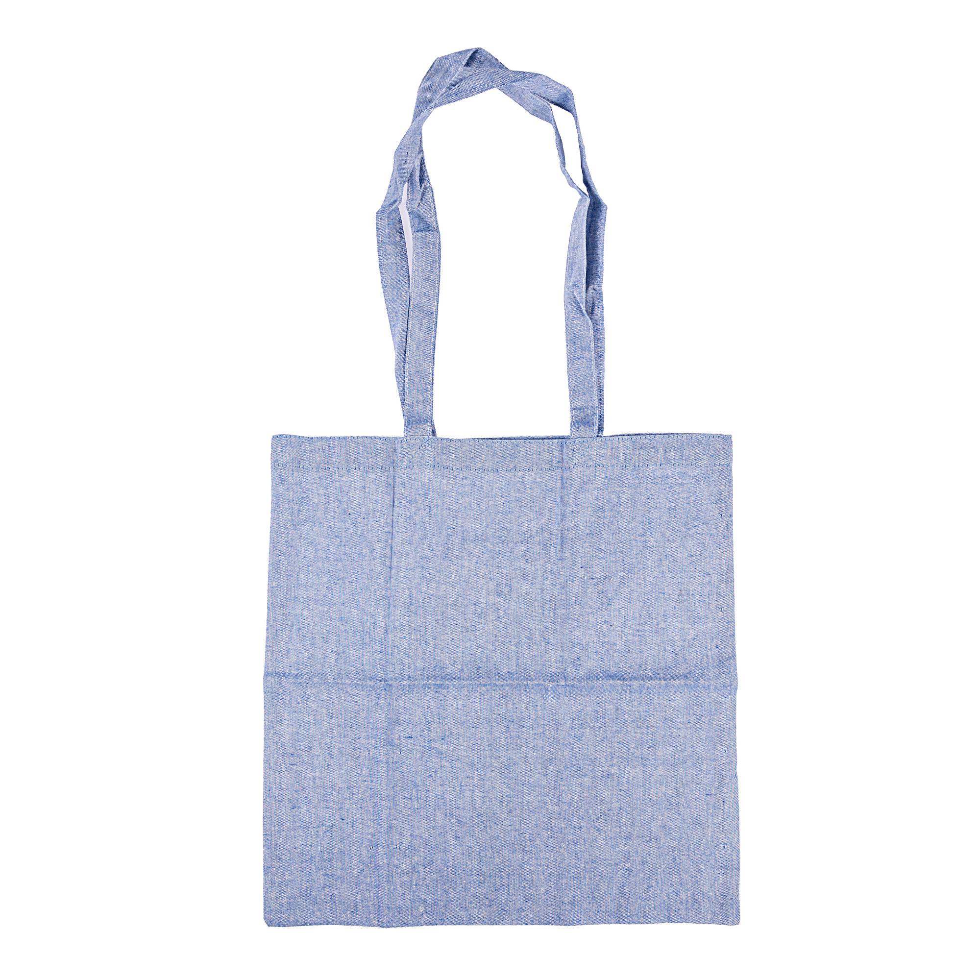 Blue Cotton Tote Shopping Bag 40cm x 38cm
