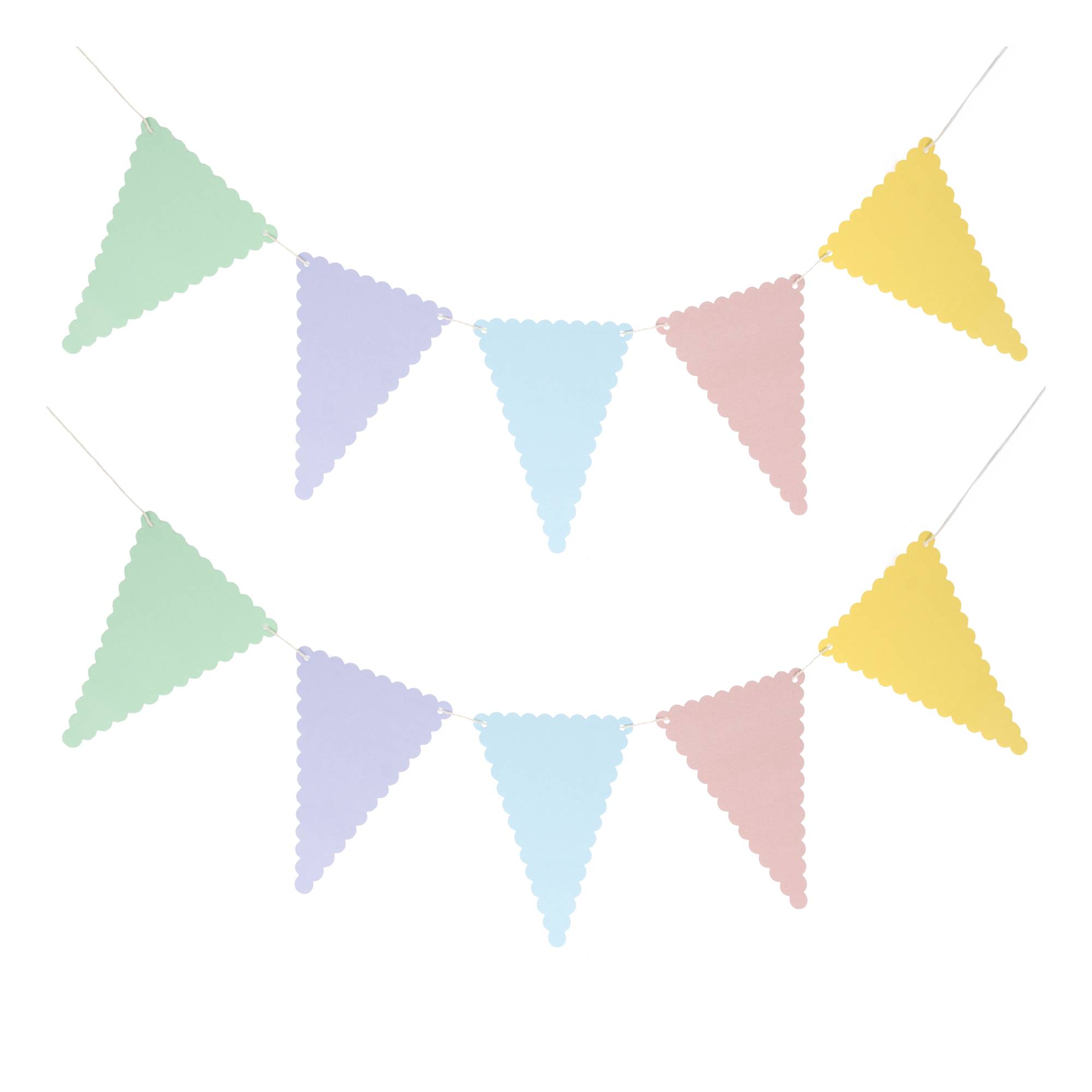 Pastel Scalloped Edge Bunting 5m
