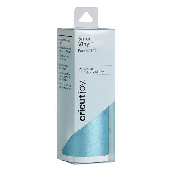 Cricut Joy Light Blue Permanent Smart Shimmer Vinyl 5.5 x 48 Inches