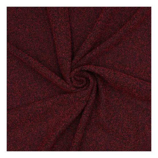 Wine Boucle Jersey Fabric by the Metre