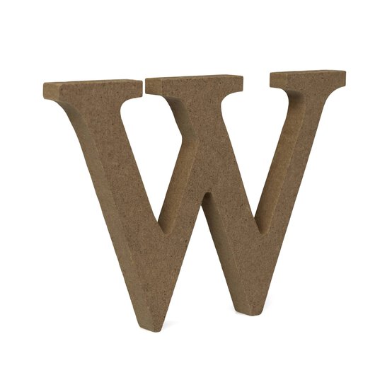 MDF Wooden Letter W 8cm