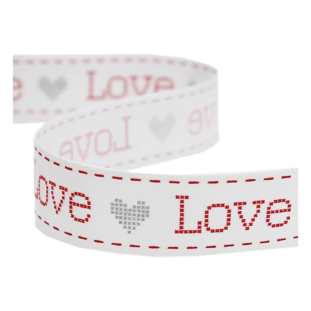 Red Love Satin Ribbon 16mm x 4m