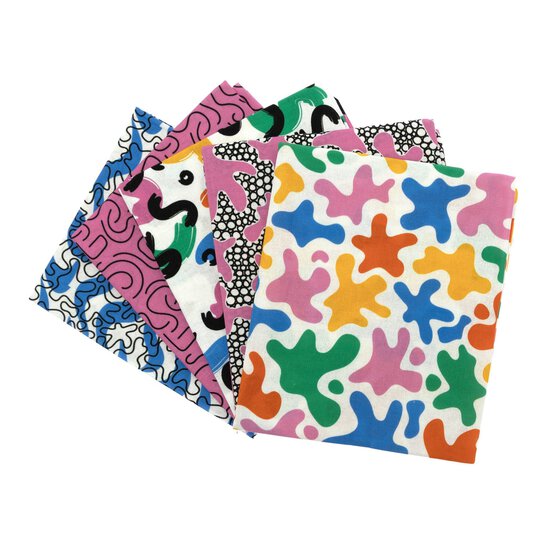 Abstract Doodles Cotton Fat Quarters 5 Pack