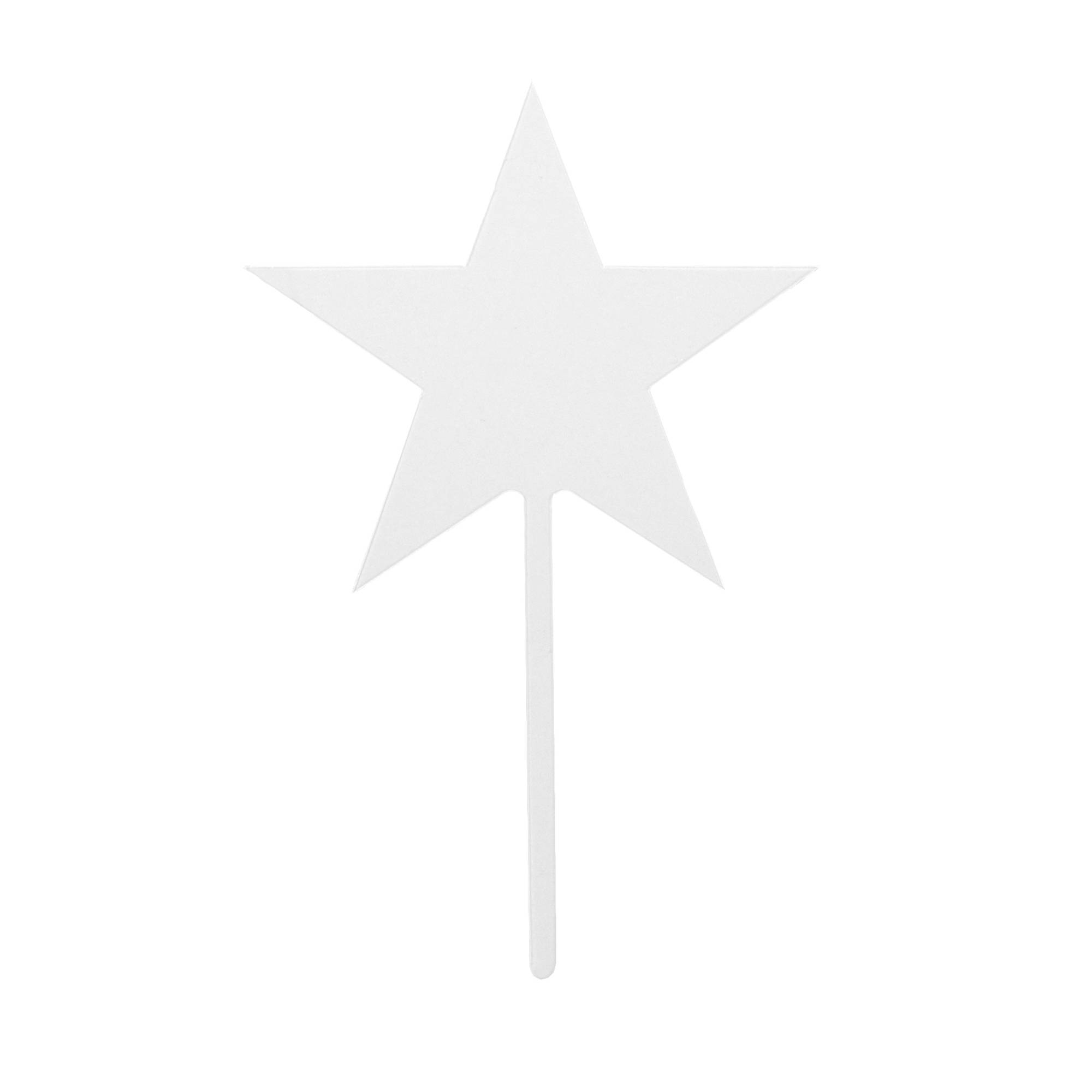 Clear Star Acrylic Cake Topper 12cm x 19cm