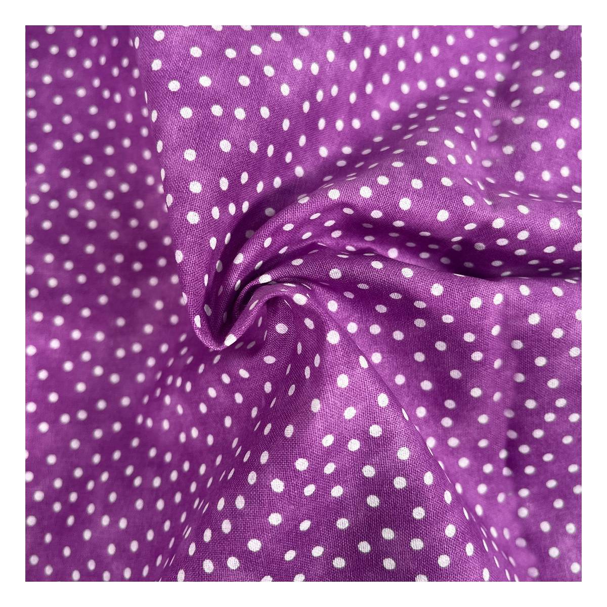 Lilac Spotty Cotton Textured Blender Fabric by the Metre