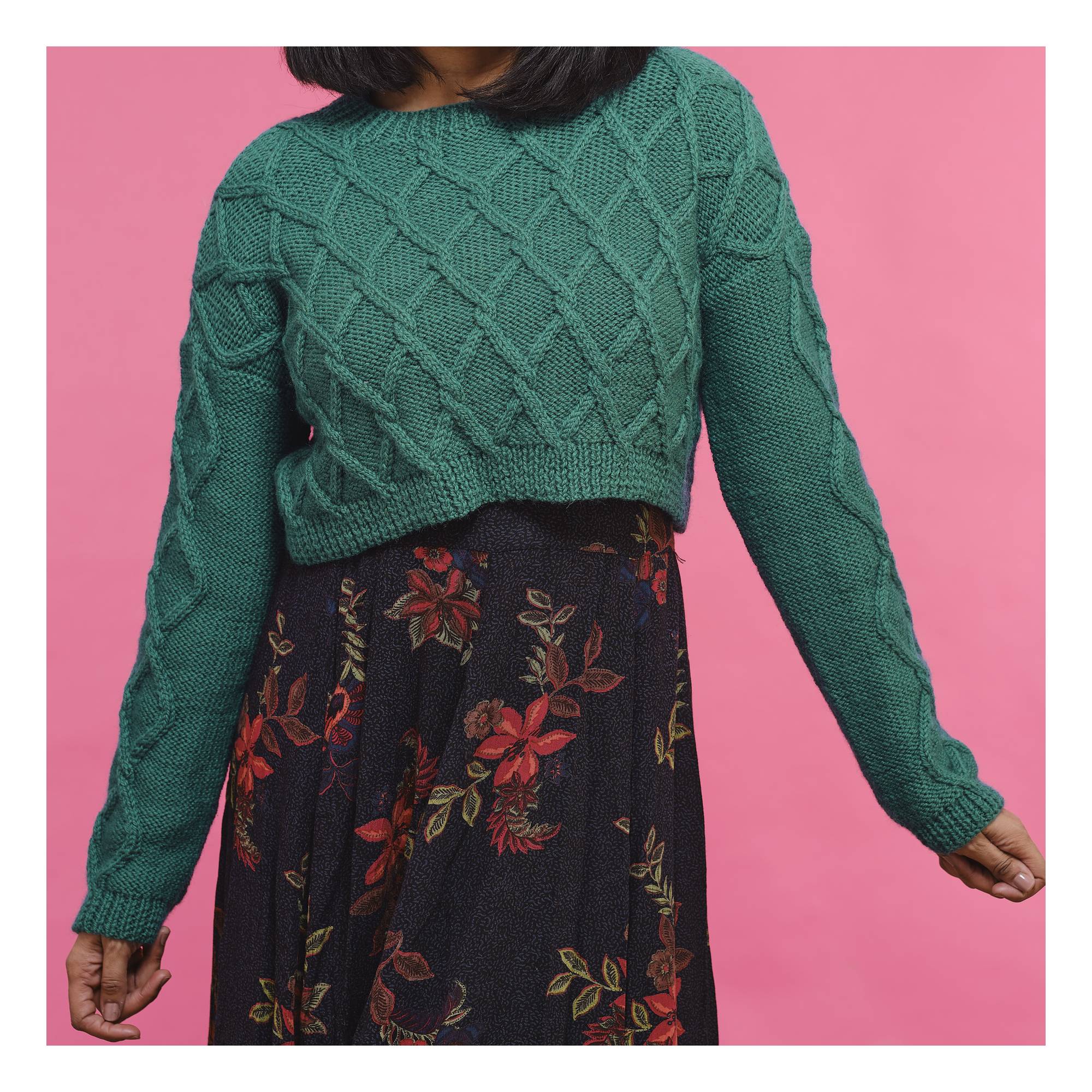 Knitcraft Crop Cable Jumper Digital Pattern 0342