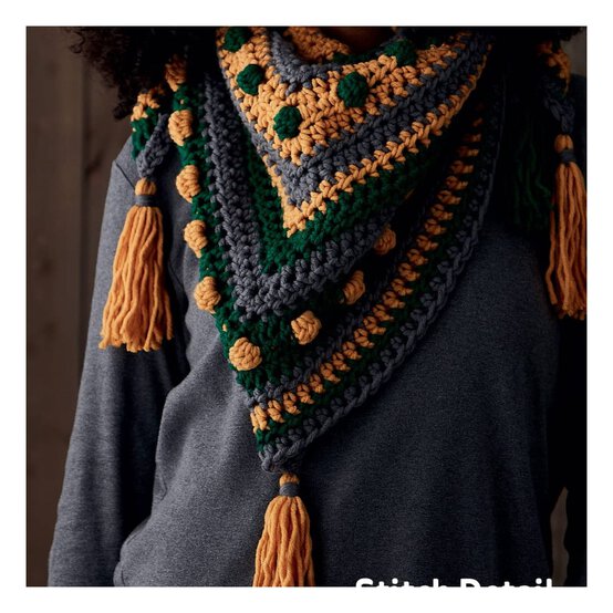 Knitcraft Stitch Detail Crochet Scarf Digital Pattern 0245