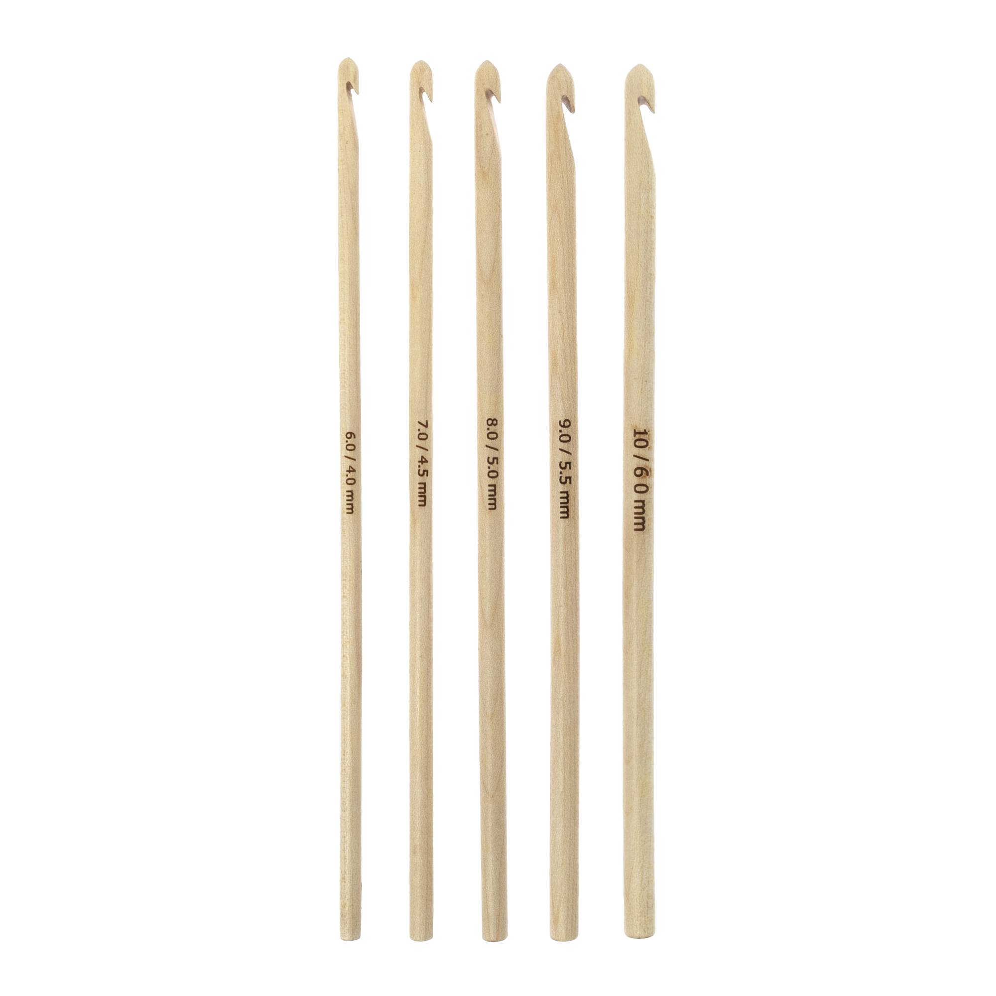 Knitcraft Maple Wood Crochet Hooks 5 Pack