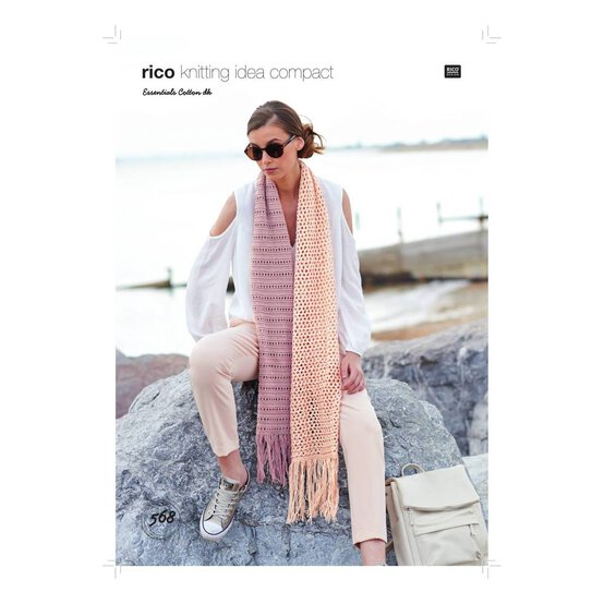 Rico Essentials Cotton DK Ladies' Shawl Digital Pattern 568