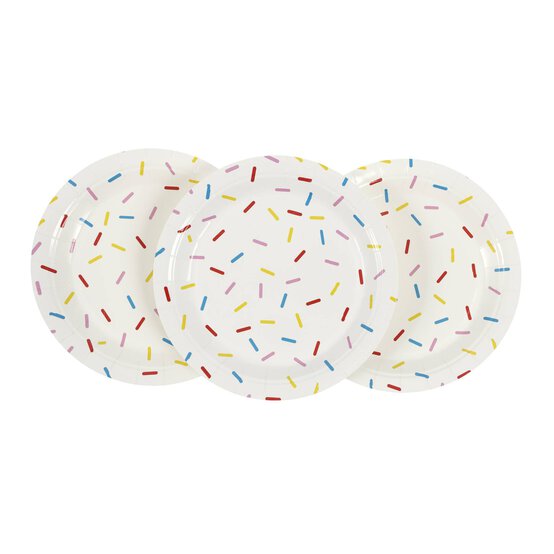 Rainbow Sprinkle Paper Plates 8 Pack