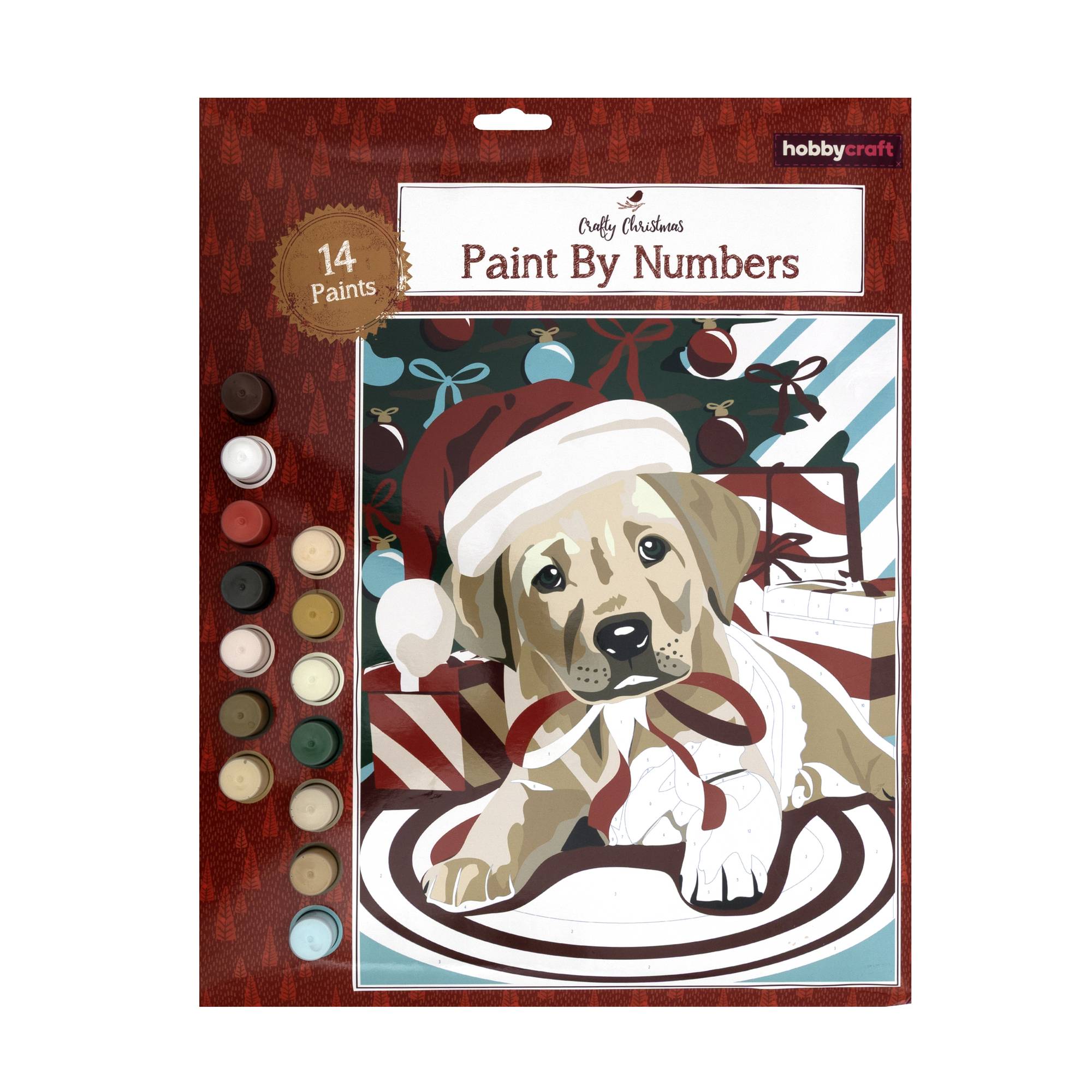 Festive Puppy Paint by Numbers