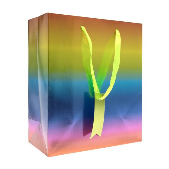 Metallic Rainbow Gift Bag 26.5cm x 33cm