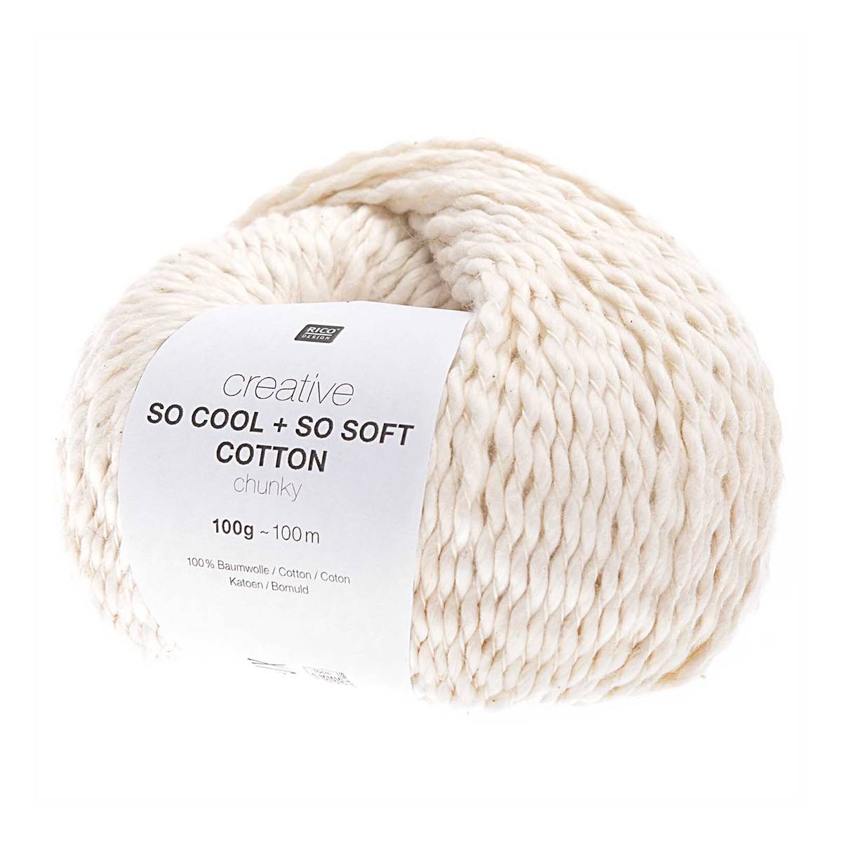 Rico Creative Cream So Cool   So Soft Cotton Chunky 100g