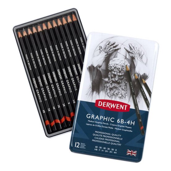 Derwent Graphic Medium Pencils 12 Pack