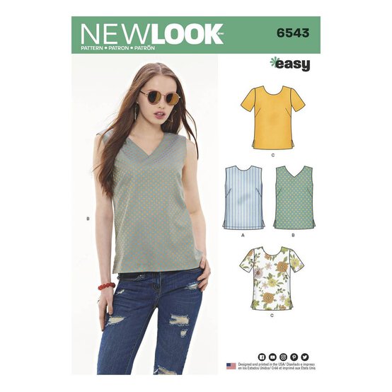 New Look Women's Top Sewing Pattern 6543