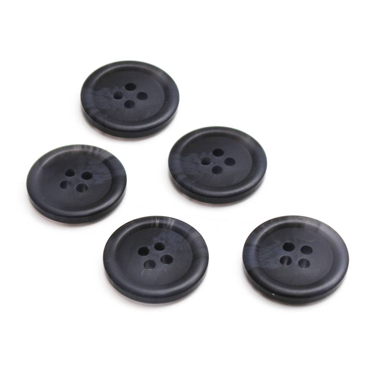 Hemline Brown Round Jacket Buttons 20mm 5 Pack